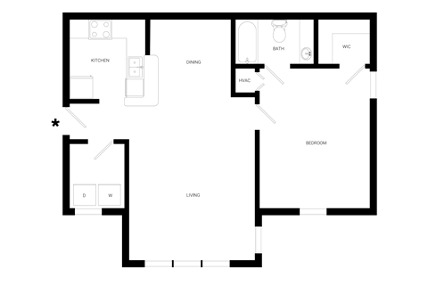 A1 Floor Plan at Lakeside on Riverwatch, Martinez, GA, 30907